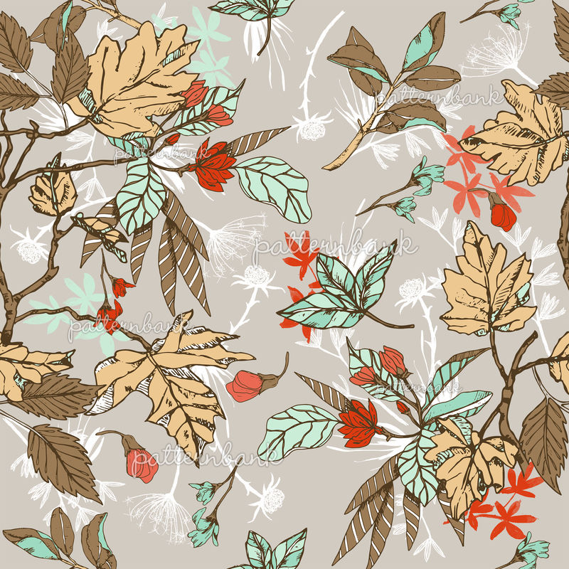 Autumn Color Palette Pattern by mmartabc Seamless Repeat Royalty-Free ...