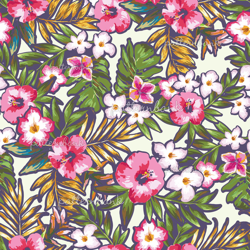 Beautiful seamless vector floral pattern, spring summer background
