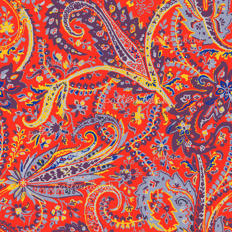 BRIGHT PAISLEY PATTERN Inspired by ETRO S/S 2019 Catwalks by Hygge ...