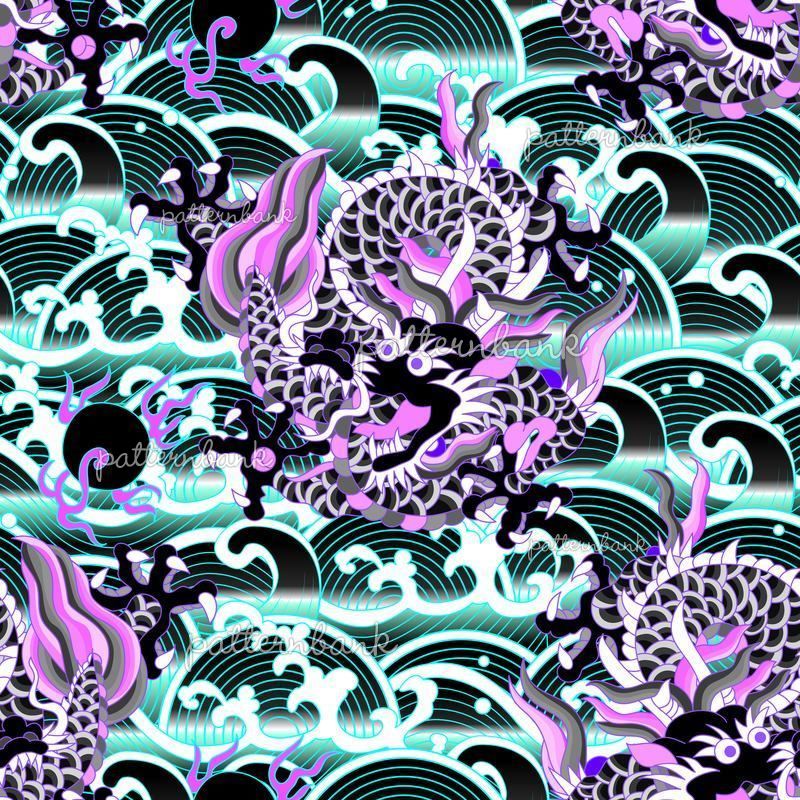 Dragon by cutequokka2 Seamless Repeat Vector Royalty-Free Stock Pattern ...