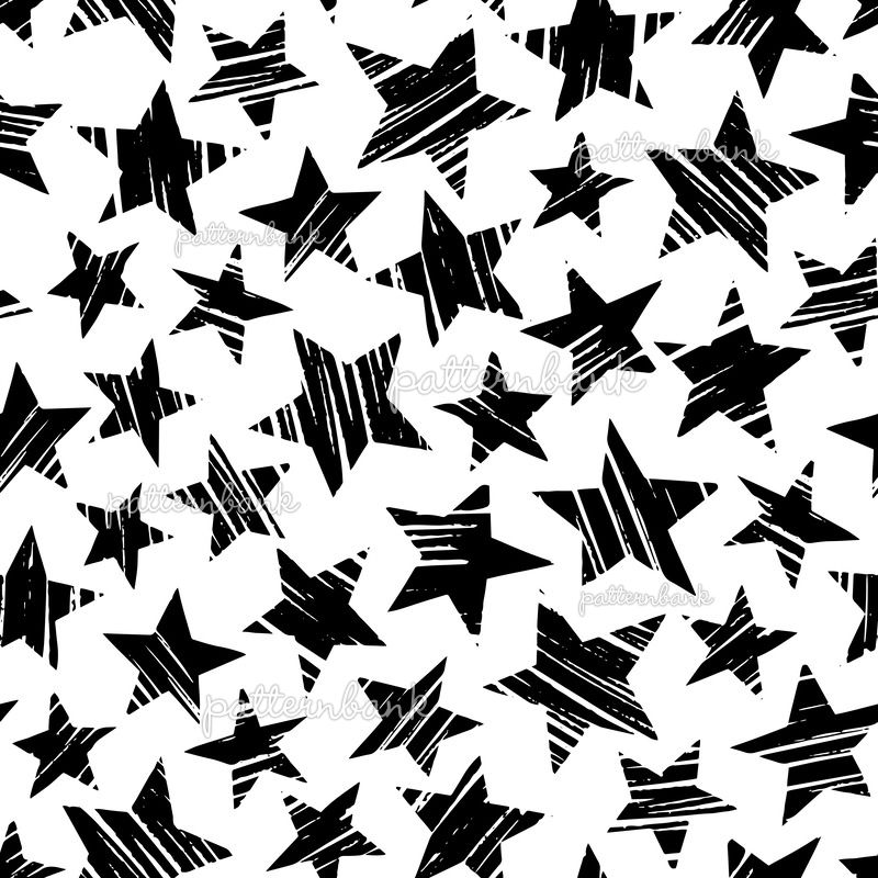Monochrome Collaged Stars by HR Design Seamless Repeat Vector Royalty ...