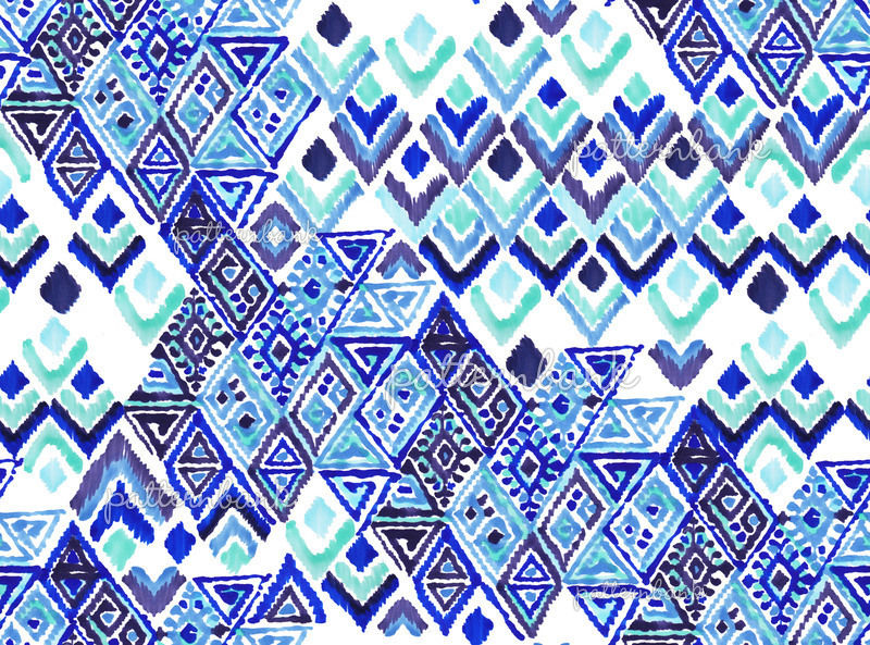 Download Ikat Design in Blues and Greens by sarah casey Seamless ...