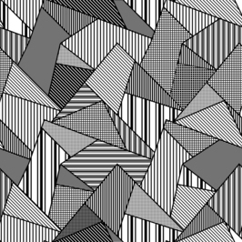 Black And White Geometric Shapes Pattern By Gulsen Gunel Seamless Repeat Vector Royalty Free Stock Pattern Patternbank