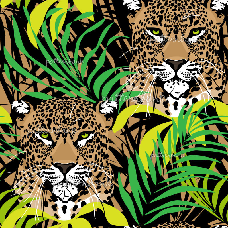 Animal Kingdom - Leopard - Tropical - Animal Skin - Brown - Green by ...