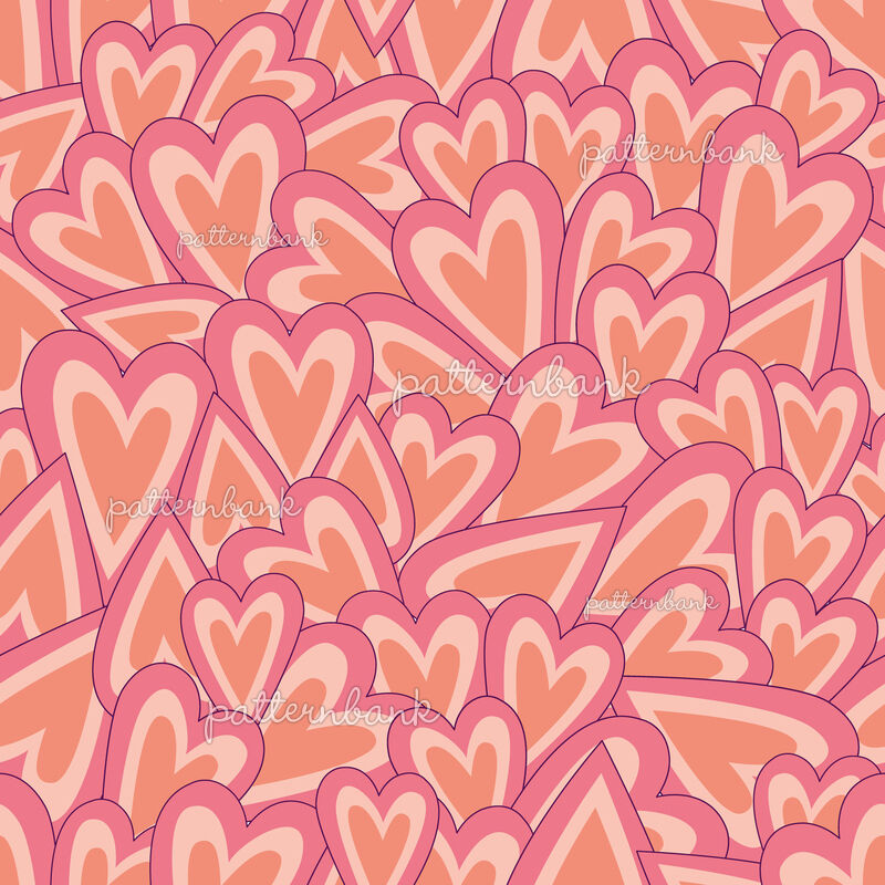 Hearts Hearts Hearts by Svetlana Kononova Seamless Repeat Vector ...