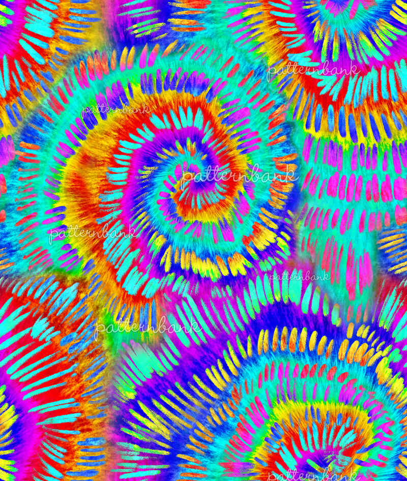 Tie Dye Hand-Drawn Rainbow by yalcin kesen Seamless Repeat Royalty-Free ...