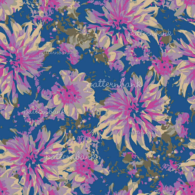 Fara Watercolor Flower Vector Pattern by Dorota Kmiecik Seamless Repeat ...