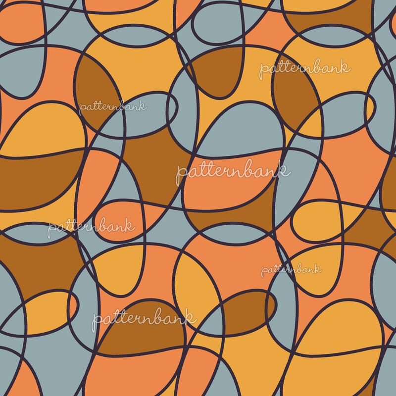 Colorful Swooshes & Loops Vector Pattern by Ksenia Seamless Repeat ...
